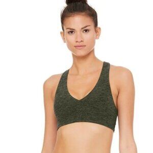 Alo Yoga Alosoft Base Bra in Hunter Green - Size S